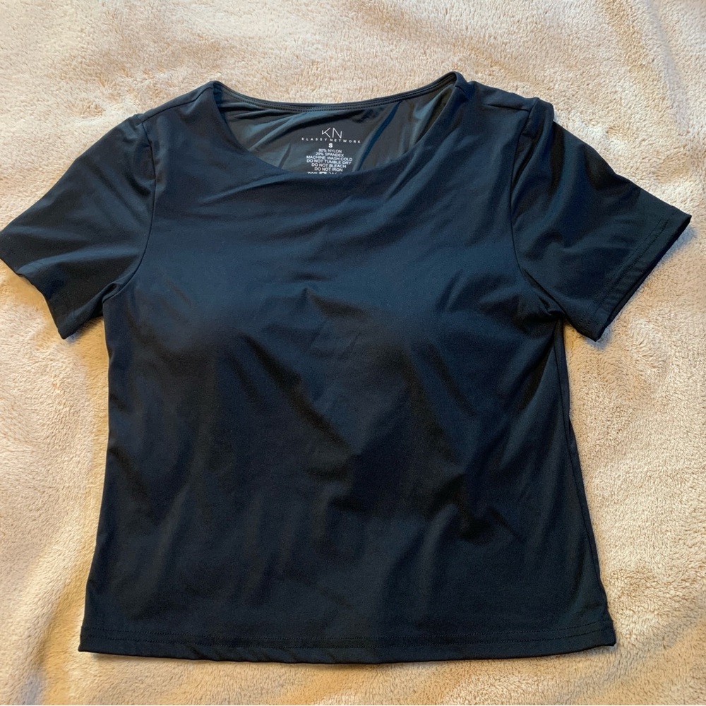 Klassy Network Mid Length Brami T Shirt with Built In Bra
